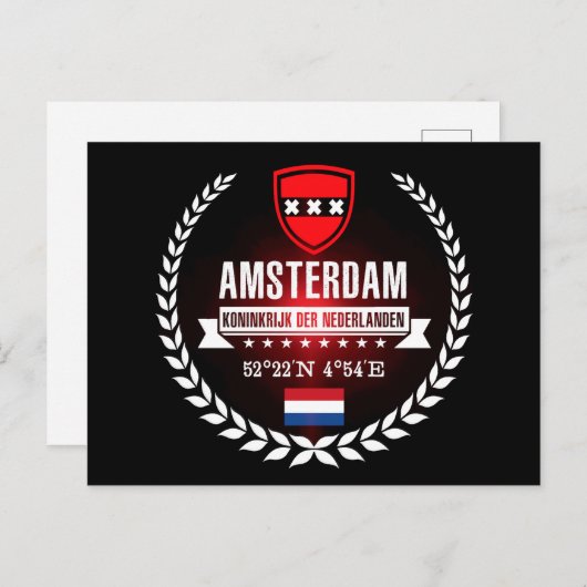 Amsterdam Postkarte (Vorne/Hinten)