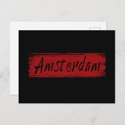 Amsterdam Postkarte (Vorne/Hinten)