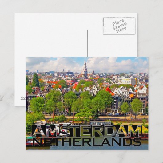 Amsterdam Postkarte (Vorne/Hinten)