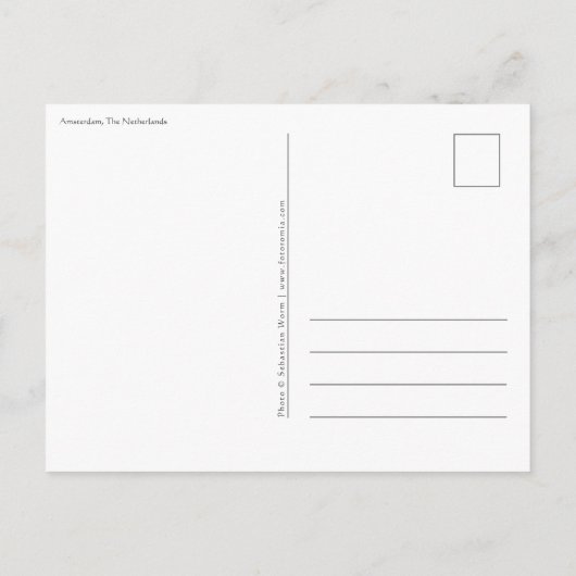 Amsterdam Postkarte (Rückseite)