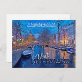 Amsterdam, Postkarte aus Sammlung Besuch... (Vorne/Hinten)