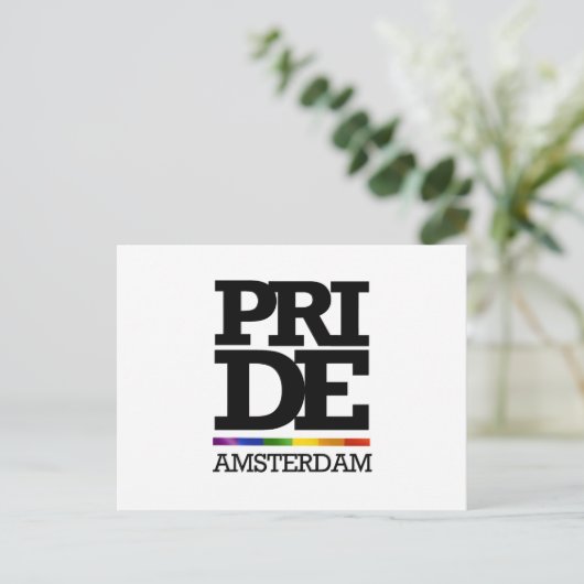 AMSTERDAM PRIDE -.png Postkarte (Stehend Vorderseite)