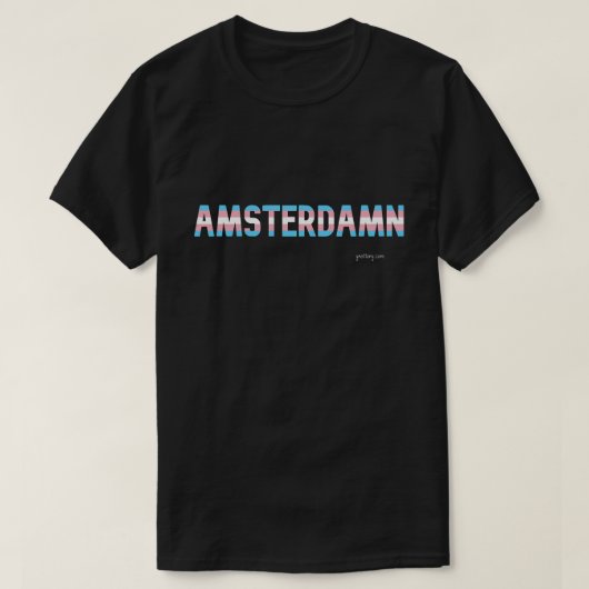 Amsterdam Pride Transgender Flag T Shirt (Design vorne)