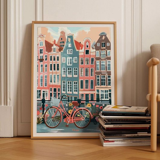 Amsterdam Print Amsterdam Illustration Amsterdam Poster