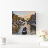 Amsterdam Quadratische Wanduhr (Zuhause)