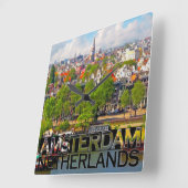 Amsterdam Quadratische Wanduhr (Winkel)