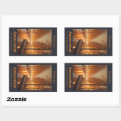 Amsterdam Rechteckiger Aufkleber (Blatt)