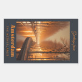 Amsterdam Rechteckiger Aufkleber (Vorderseite)