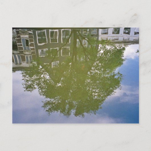 Amsterdam Reflektion Postcard Postkarte (Vorderseite)