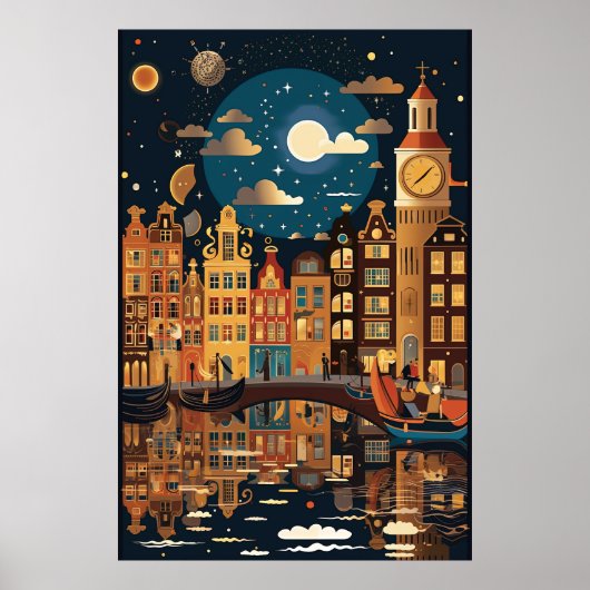 Amsterdam, Reise Poster (Vorne)