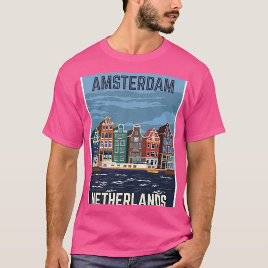 Amsterdam Reise T-Shirt (Vorderseite)
