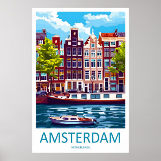 Amsterdam Reise Vintage-Ski Nationalparkplakat Par Poster