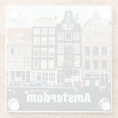 Amsterdam-Reiseandenken Glasuntersetzer (Rückseite)