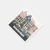 Amsterdam-Reiseandenken Serviette (Ecke)