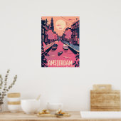 Amsterdam Reisen und Kunst Poster (Küche)