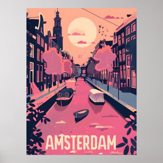 Amsterdam Reisen und Kunst Poster (Vorne)