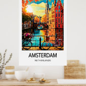Amsterdam Reiseplakat Poster (Küche)