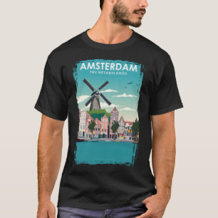 Amsterdam Reiseplakat T-Shirt