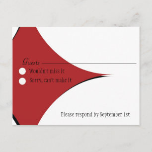 Amsterdam Response Card: Crimson RSVP Karte