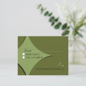 Amsterdam Response Card: Olive RSVP Karte (Stehend Vorderseite)