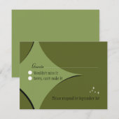 Amsterdam Response Card: Olive RSVP Karte (Vorne/Hinten)