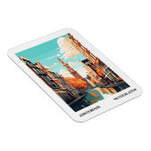 Amsterdam Retro Illustration Travel Magnet (Rechte Seite)