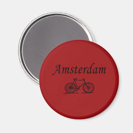 Amsterdam Retrorad Magnet (Vorderseite/Rückseite)