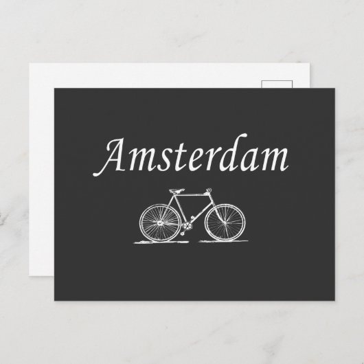 Amsterdam Retrorad Postkarte (Vorne/Hinten)