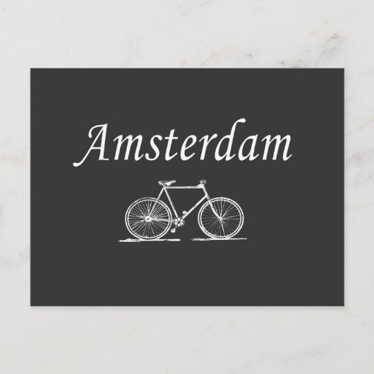Amsterdam Retrorad Postkarte (Vorderseite)