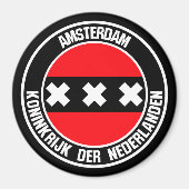 Amsterdam Round Emblem Magnet (Vorne)
