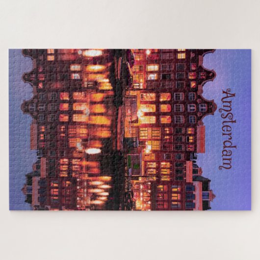 Amsterdam Row Houses on Canal Puzzle (Horizontal)