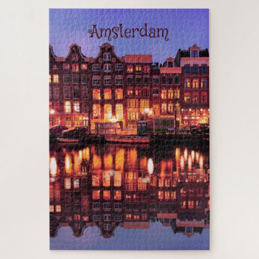 Amsterdam Row Houses on Canal Puzzle (Vertikal)