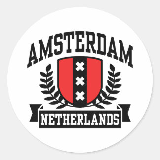 Amsterdam Runder Aufkleber