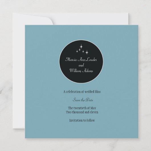 Amsterdam Save the Date: Powder Blue Save The Date (Vorderseite)