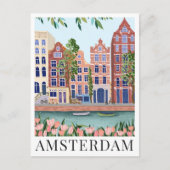 Amsterdam Seeufer Stadtansicht Reisevorführung Postkarte (Vorderseite)