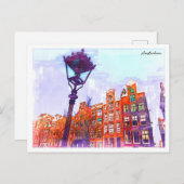 Amsterdam Sidewalk Postkarte (Vorne/Hinten)