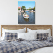 Amsterdam Sightseeing Boot View Leinwand drucksvol (Insitu (Schlafzimmer))