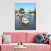 Amsterdam Sightseeing Boot View Leinwand drucksvol (Insitu (Wohnzimmer))