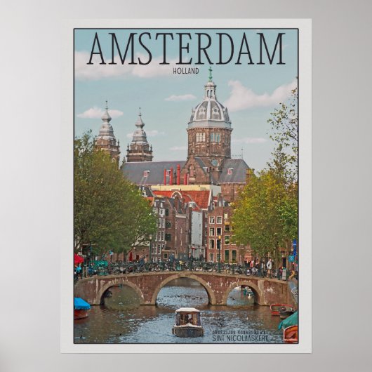 Amsterdam - Sint Nicolaaskerk Poster (Vorne)