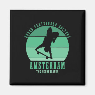 Amsterdam Skateboarder Urne Skateboarding 5  Magnet