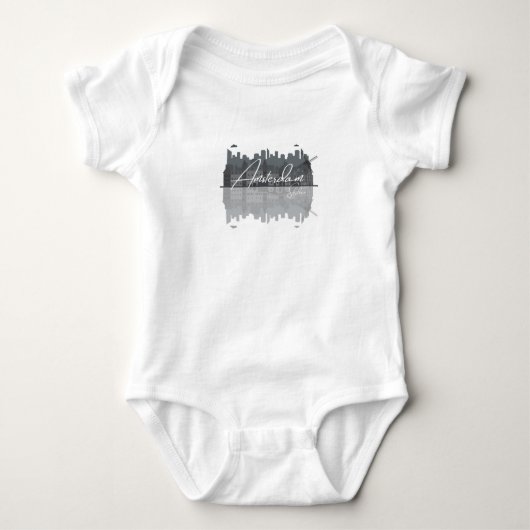 Amsterdam Skyline Baby Strampler (Vorderseite)