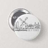 Amsterdam-Skyline Button (Vorne & Hinten)