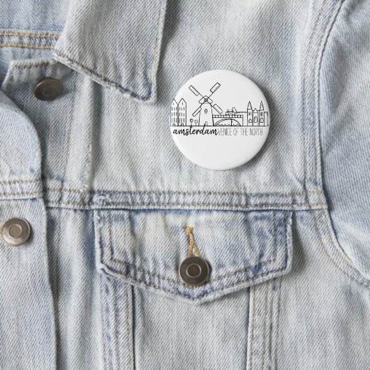Amsterdam-Skyline Button (Beispiel)