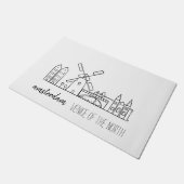 Amsterdam Skyline Fußmatte (Schrägansicht)