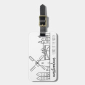 Amsterdam-Skyline Gepäckanhänger (Vorderseite vertikal)