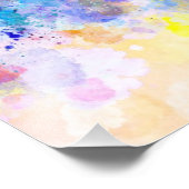 Amsterdam skyline im Watercolor background Fotodruck (Ecke)