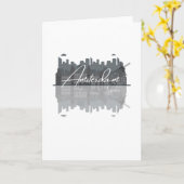 Amsterdam Skyline Karte (Gelbe Blume)