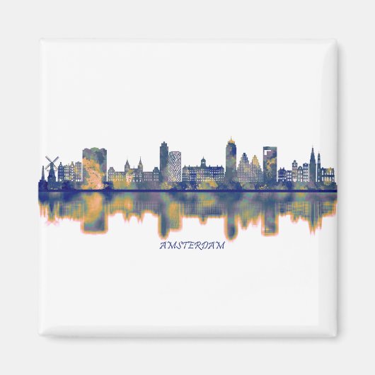 Amsterdam Skyline Magnet (Vorne)
