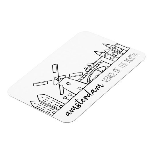 Amsterdam Skyline Magnet (Linke Seite)
