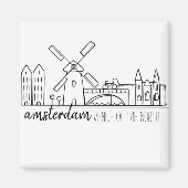 Amsterdam Skyline Magnet (Vorne)